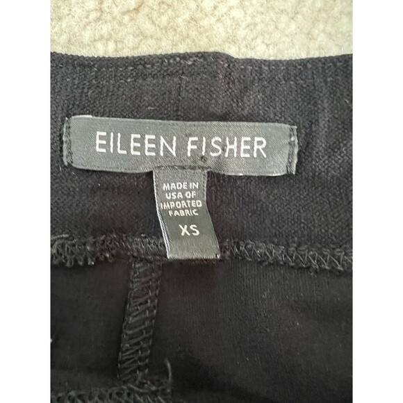 Eileen Fisher XS Pants Black Pull On Elevated Basic Minimalist Cropped Women's - Picture 5 of 9